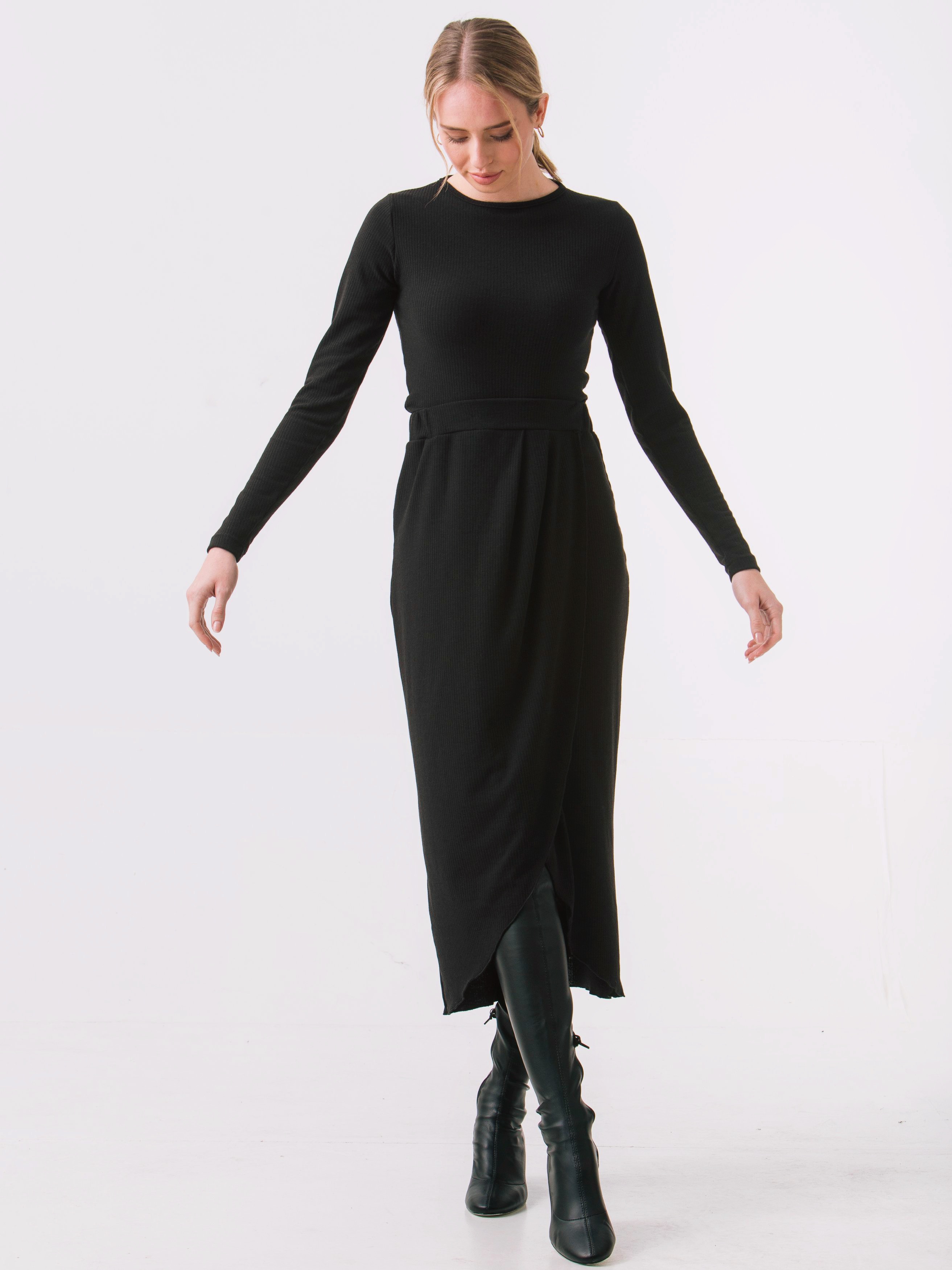 Katrin | Κρουαζέ φούστα| Black